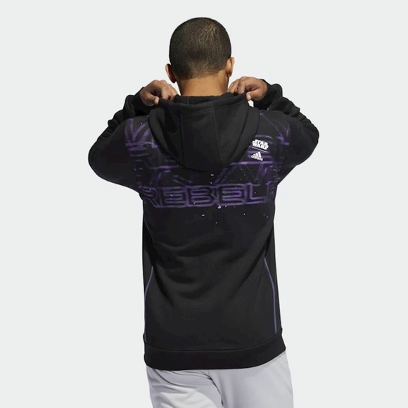 adidas x James Harden FZ Star Wars Aurebesh Hoodie FN3232 (Black/Purple) - Picture 5 of 7